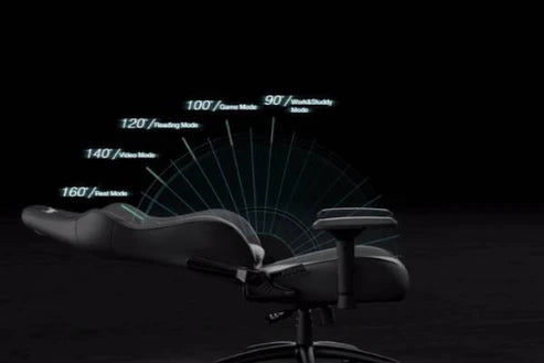 Καρέκλα Gaming Δερματίνης με Ρυθμιζόμενα Μπράτσα Cloudy White